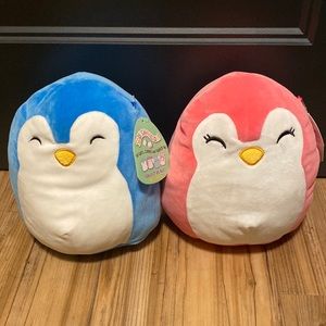 Blue and pink squishmallow penguins new w tags